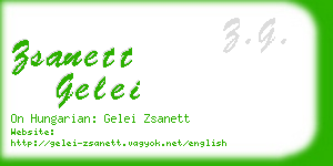 zsanett gelei business card